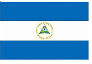 stormflag Bandera de Nicaragua (90 cm x 150 cm), poliéster Pongee 90 g con doble aguja.