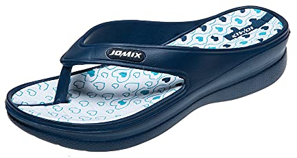 JOMIX Ciabatte Infradito Donna Estive Infradito Donna Mare Ciabatte Donna Estive Infradito Zeppa Casa Piscina SD2220 (C Blu Navy, 37)