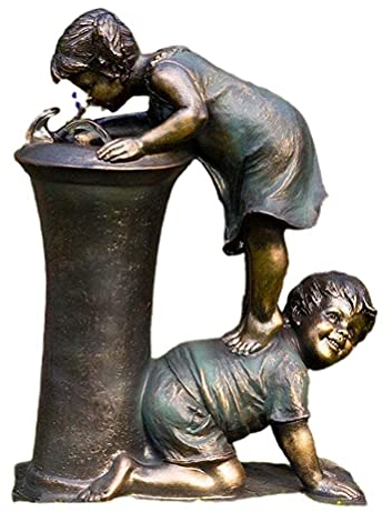 WSTERAO Statue da Giardino all'aperto, sculture da Giardino per Ragazzi e Ragazze Statue Decorative Statue Yard Art Decoration