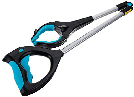 Zusammenklappbares Greifwerkzeug, 81,3 cm langer Arm, leichtes Werkzeug für Behinderte und ältere Menschen, bequemer Griff und integriertes Licht