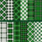 Whaline 12 Designs, grünes Karomuster, Papier-Packung, 24 Blatt, für Sammelalben, Spezialpapier, doppelseitig, Kollektion, dekoratives Bastelpapier für St. Patrick's Day, Scrapbook, 30x30 cm