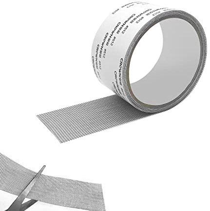Reparación de mosquiteras, ventanas, puertas, parches, reparación con fibra de vidrio impermeable y autoadhesiva, reparación para agujeros de protección contra insectos, mosquitos (negro)