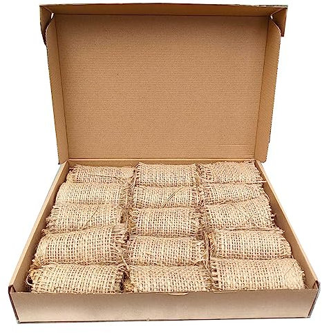 AukBeeFun Jute Burlap Rolls Smoker Fuel,2 Pound Bee Smoker Fuel for Beekeeping,Easy to Light Produce a Clean and Cool Smoke Burn for A Long Time