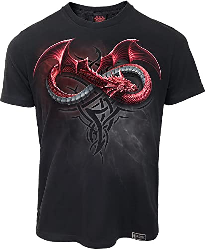 Spiral - Infinity Dragons - Organic T-Shirt - L Black