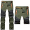 Daysskk Wanderhose Kinder Jungen Zip Off Arbeitshose Outdoorhose Sommer Softshellhose Wasserdicht Trekkinghose Grün 120