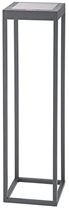 SIGOR Numove - Solar LED Akku-Gartenleuchte Indoor & Outdoor, Höhe 52,5 cm, aufladbar mit Easy Connect, 12 h Leuchtdauer, anthrazit