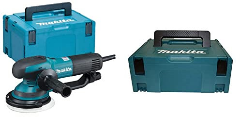 Makita BO6050J Ponceuse rotative excentrique 150 mm & COFFRET MAKITA DE TRANSPORT MAKPAC2 395x295x157 MM (coffret nu) - 821550-0