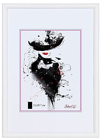 Massiv Holz Bilderrahmen Foto Rahmen Holzrahmen Wanddeko Collage Poster S236: Farbe: Weiß | Format: 40x50