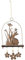 MACOSA EX260961 Dekohänger Metall Rost Ostern Hase Blumen Osterdeko Hängedekoration Gartendeko Rostdeko Oster-Dekoration Ostern Deko rostig Metallhase