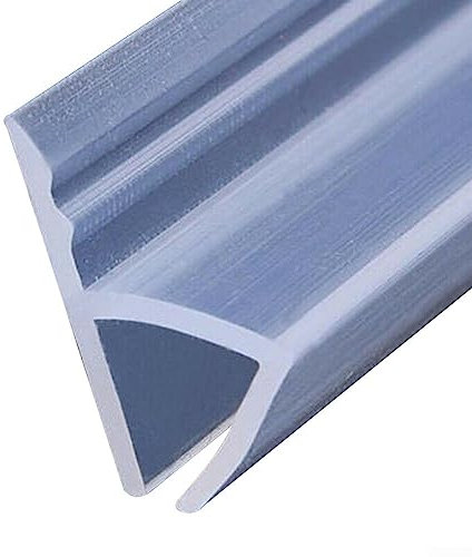 DAZZLEEX Joint d'étanchéité en silicone en forme de H pour porte de salle de bain ou douche 10 mm