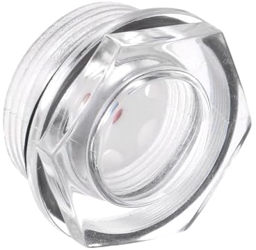 CoCud Vetro Livello Olio Compressore Aria, | Filettatura Maschio M30x1.5mm | Finestra Indicatore Vetro Testa Esagonale Alluminio - (Applicazioni: Accessori Cambio), 1Pz