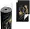 TMK ArtDeko Copri Piano Cottura 30x52 cm Coprifornelli Tappetino per Induzione Fornello Tutto per la Cucina, Tappeto di protezione per fornelli in vinile, Fiori grigi