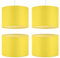 Weewooday 4 Sets Fabric Lampshade with E27 to E14 Adapter Ring Modern Ceiling Pendant Table Drum Light Shade Linen Lamp Shades for Table Bedside Floor Lamp 26 x 18 cm(Yellow)