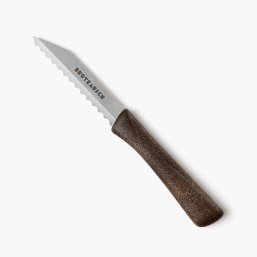 Brotrausch Teigritzmesser superscharf Edelstahlklinge - Griff aus recycelten Materialien - Bäckermesser Brot - Ritzmesser zum Einschneiden - Teigmesser Brotmesser