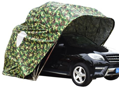 Auvent Pliant hydraulique pour Voiture Domestique, abri de Voiture avec fenêtres Respirantes, Cadre en Acier Inoxydable, Tissu Oxford imperméable, Garage Pliant Mobile