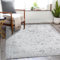 TOPICK Teppich Kurzflor 180x270cm Grau Chenille Vintage Faltbar Suppedünner Waschbar Retro Teppiche Blumen Boho rutschfeste für Innenbereich Küche Wohnzimmer Schlafzimmer Kinderzimmer
