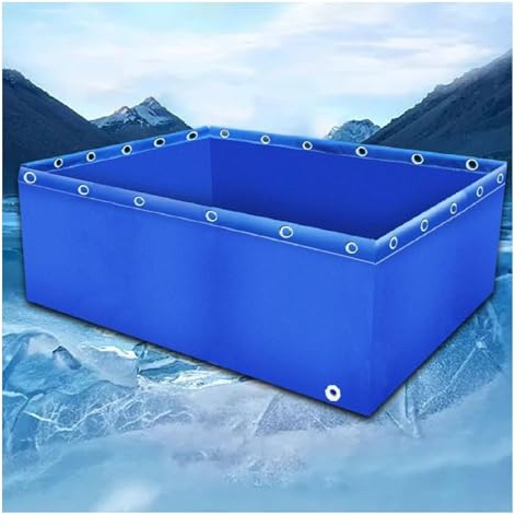 XDLYWUZIQ Aquarium-Pool, PVC-Leinen-Teiche Mit Ablassventil, Faltbare Fischteichfolie Mit ösen, 0,5 Mm Plane, Wasserspeicherbecken Für Schwimmende Koi-Fischschildkröten,3x2x1M