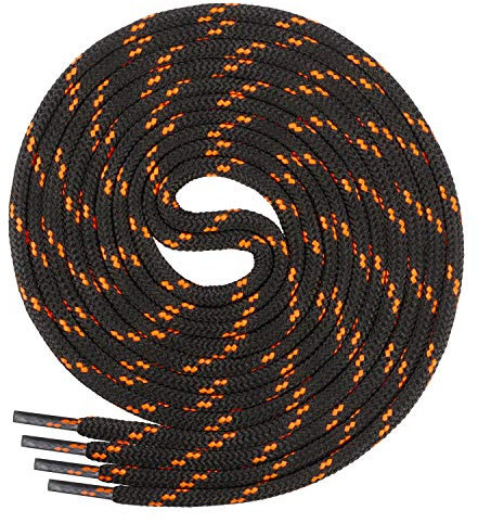Di Ficchiano 1 o 2 pares de cordones redondos de 4,5 mm de diámetro para zapatos de trabajo, trekking, botas, cordones muy resistentes, 70 cm - 220 cm de longitud, poliéster I Shoe Laces,