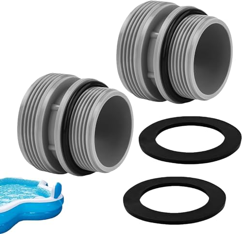 Pool Zubehör Schlauchumwandlungsadapter Set, Kompatibel mit Intex Coleman 4560 40 mm auf 1 1/2 Zoll Umbausatz für Hayward Intex Pool Schlauchverbinder Poolpumpe Sandfilter Pool Ersatzteile (2 Stück)