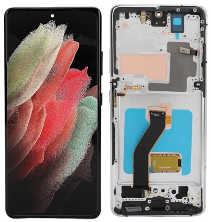 Écran de Remplacement pour S21 Ultra 5G, AMOLED LCD avec Cadre pour S21 Ultra 5G, SM G998B, Version Internationale Européenne, écran LCD Tactile de 6,8 avec Outils