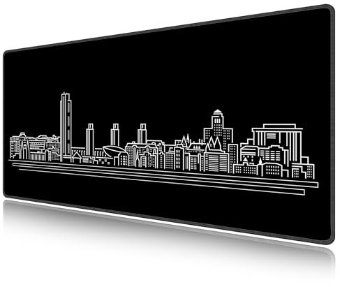 LL-COEUR Noir Grand Tapis de Souris de Jeu 800x400x3mm Gamer Tapis de Bureau Large et Étendu XXL Speed Gaming Mousepad pour PC, Clavier et Ordinateur