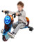 Apriltop Dreirad mit Elektromotor, Elektro Drift Scooter mit LED Anzeige, Tragfähigkeit 110Lbs, Länge Einstellbar 82-92Cm, Blau/Schwarz/Orange, 82-92 * 43 * 53Cm