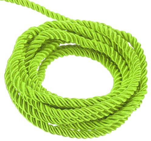 QUARKZMAN Corda Intrecciata, 11 Iarde 3mm 3-Fili Corda Intrecciata, Filo Lucido, per Artigianato, Regalo, Borsa, Tenda, Decorazione Natalizia, Verde Smeraldo - 10m