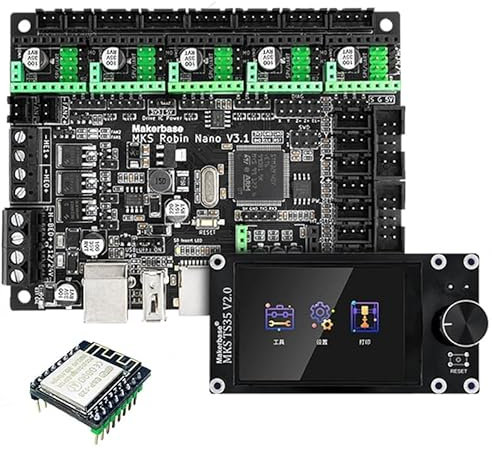Twoeagles Makerbase MKS Robin Nano V3.1 3D-Drucker-Steuerplatine, Motherboard TS35 TFT-Touchscreen, kompatibel mit A4988 TMC2209 (Package 6)