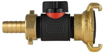 AP Supplies 13mm Brass Barb, in-Line BSPM Valve, Geka
