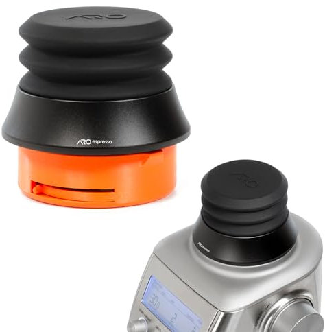 ARO Espresso™ Aluminium-Einzeldosis-Trichter mit Silikonbalg und integriertem Anti-Popcorn-Schaublem, kompatibel mit Breville/Sage Smart Grinder Pro