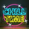 VYXIN Chill Time Neon Schild, Neon Sign LED Schild Wand Leuchtschilder,für Teenager Zimmer Deko,Die Dekoration Von Ladenschildern,Küche, Esszimmer, Hausbar,Wandkunst,Geschenke