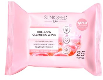 Sunkissed Skin Collagen Cleansing Wipes 25 Pack
