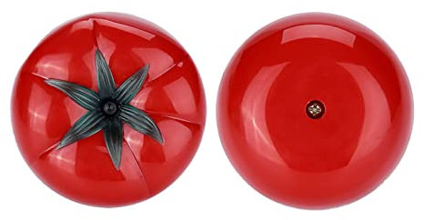 Ausla Temporizador de Cocina Temporizador de Cocina de 60 Minutos sin Batería Alarma Fuerte en Forma de Tomate en Forma de Tomate para Cocinar la Oficina Escolar en casa. (Pequeño 6.3 * 4.5cm)