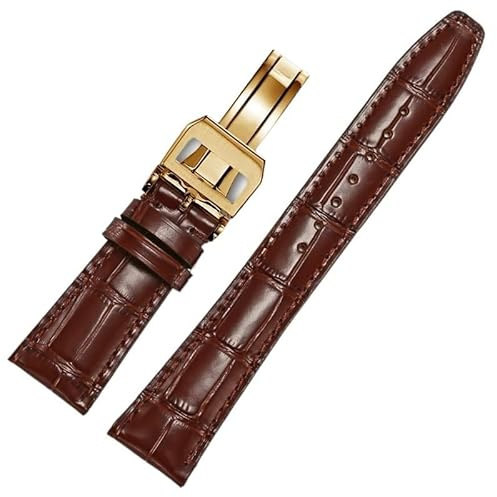GMJGCIRVC Leder -Uhren -Band -kompatibel für IWC Ersatzstraps Klassische Alligator Textur 20mm 21 mm 22 mm für IWC Big Pilot Spitfire Gun IW5009 IW3777 Nieten Kuhl diessen