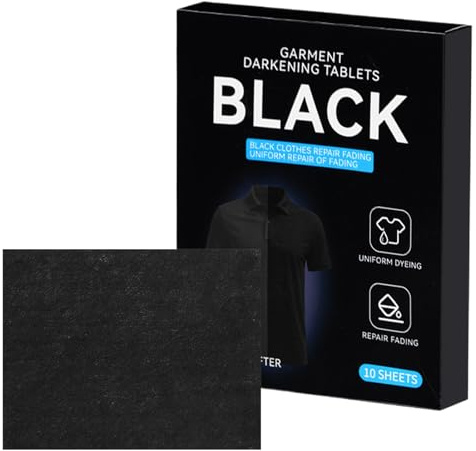 Tinte Negro Para Ropa, Fácil De Usar, 15,5x12,5x2,5 Cm, Tinte Para Telas, Tabletas De Pintura Para Telas, Seguro Y Confiable En Múltiples Tejidos, Para Algodón, Lino, Seda, Lana, Camisetas, Jeans, Z