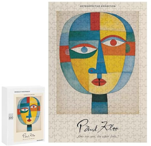 Puzzle 300 PCS Für Teenager Paul Klee Face Puzzle Für Teenager Fördert Das Gedächtnis Herausfordernd Zu Lösen Familienspaß & Spieleabend 300 PCS