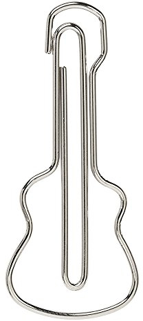 Räder Büroklammern 'Gitarre' - 4 x 1,5 cm, Silber, Metall