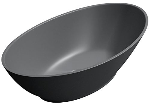 Mai & Mai Aufsatzwaschbecken Col807 Waschschale Waschtisch Waschbecken Gussmarmor in matt Anthrazit Oval Rund Waschplatz