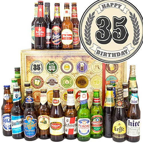 35. Geburtstag + 24 Biere der Welt + Geschenke zum 35 Geburtstag Mann lustig + Bier Adventskalender 2024 2025