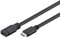 PremiumCord Cable Alargador USB-C 3.2 Gen 1, Cable de Datos SuperSpeed hasta 5 Gbps, Cable de Carga, USB 3.2 Generación 1 Tipo C Hembra a Macho, Color Negro, Longitud 1 m