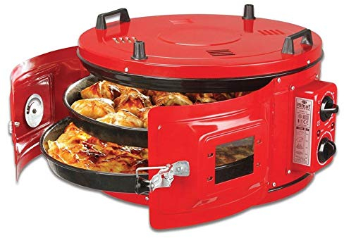 Horno eléctrico turco para pan redondo y pizza y muchos otros. (negro, double)