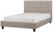 Beliani Bett Polsterbezug in Hellgrau mit Lattenrost 140 x 200 cm La Rochelle