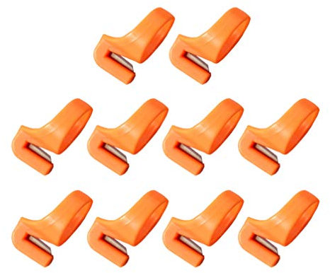 SUPVOX 10pcs coupe-fil doigt coupe-fil bague à coudre accessoires artisanat bricolage outil fil à broder soie (orange)