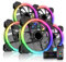 EZDIY-FAB Caja de ventilador RGB de doble anillo de 120 mm, Placa madre de 5 V SYNC, Ventilador RGB SYNC con 10 puertos X de concentrador de ventilador y paquete de control remoto-5