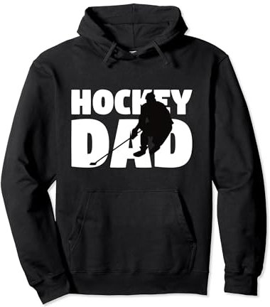 Hockey Dad Hoodie Hockey Silhouette Gift Father Pullover Hoodie