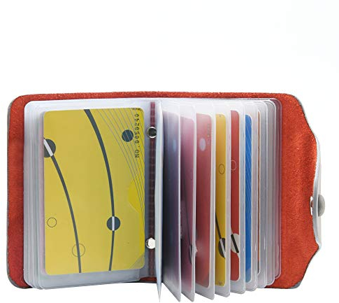 GERIINEER Porte Carte de Crédit Homme Femme Cuir 20 Fentes (Gris)