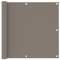vidaXL Ecran de Balcon Brise-Vue Brise-Vent de Jardin Ecran de Protection Ecran d'Intimité Confidentialité Extérieur Taupe 90x600 cm Tissu Oxford