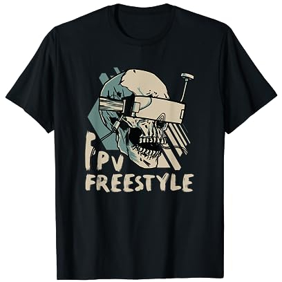 Quadcopter Racing Schädel Brille RC Pilot FPV Drohne Freestyle T-Shirt