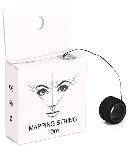 Augenbrauen Schnur, Vorgefärbte Kartierung Markerfaden Zeichenmesswerkzeuge Vorgefaerbter Faden Mikroblading Brow Mapping String Semi Permanentes Tattoo Augenbrauenlineal Zubehoer Farbe Microblading