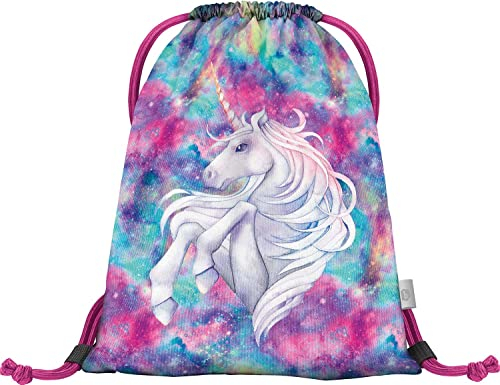 Baagl Turnbeutel für Mädchen, Schuhbeutel, Schule und Kindergarten Sportbeutel, Sportsack (Unicorn)